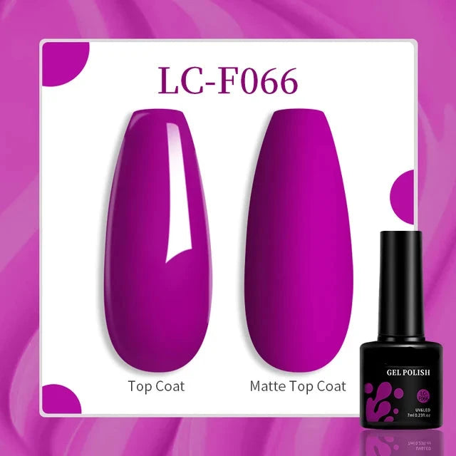Esmalte de uñas en gel de 129 colores y 7 ml: barniz de manicura semipermanente con curado LED/UV