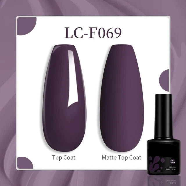 Esmalte de uñas en gel de 129 colores y 7 ml: barniz de manicura semipermanente con curado LED/UV