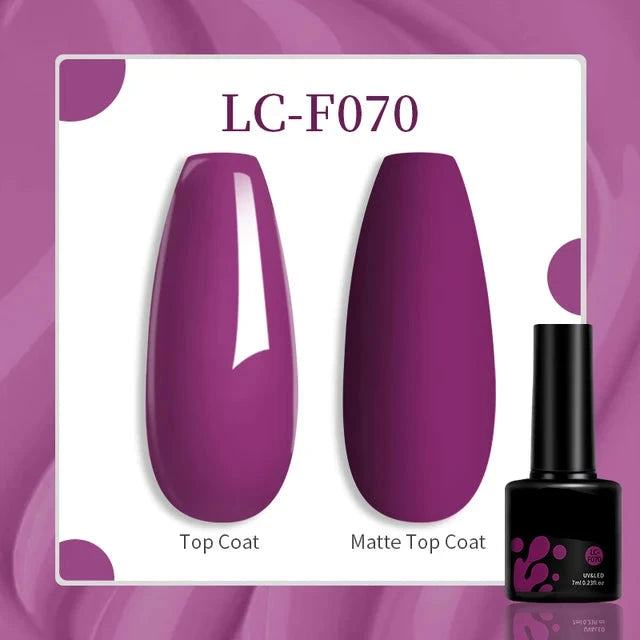 Esmalte de uñas en gel de 129 colores y 7 ml: barniz de manicura semipermanente con curado LED/UV