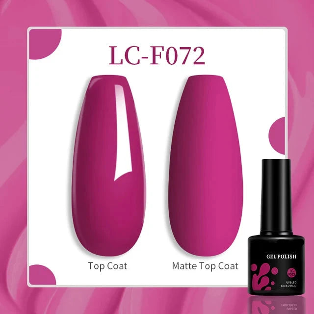 Esmalte de uñas en gel de 129 colores y 7 ml: barniz de manicura semipermanente con curado LED/UV