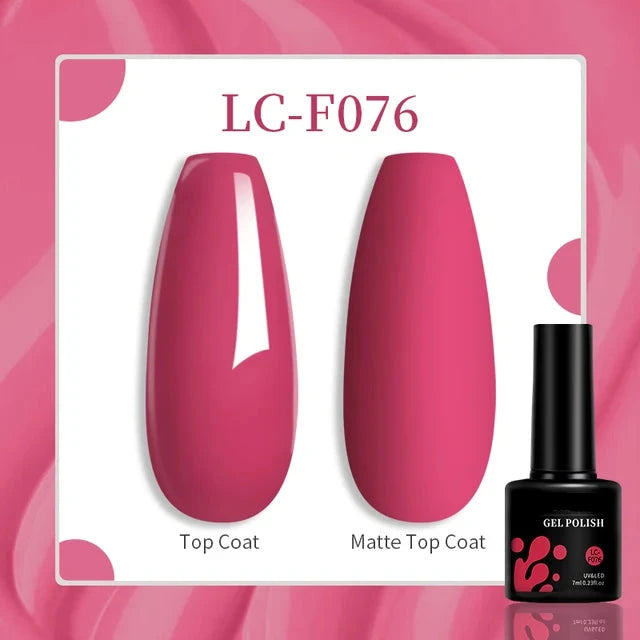Esmalte de uñas en gel de 129 colores y 7 ml: barniz de manicura semipermanente con curado LED/UV