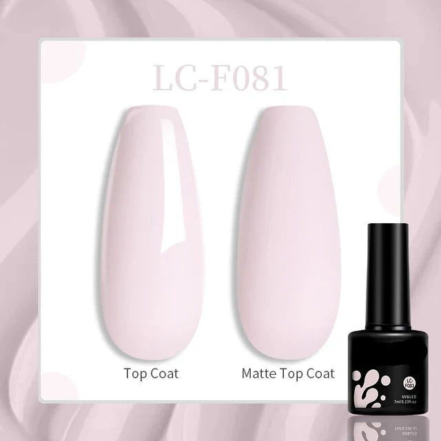 Esmalte de uñas en gel de 129 colores y 7 ml: barniz de manicura semipermanente con curado LED/UV