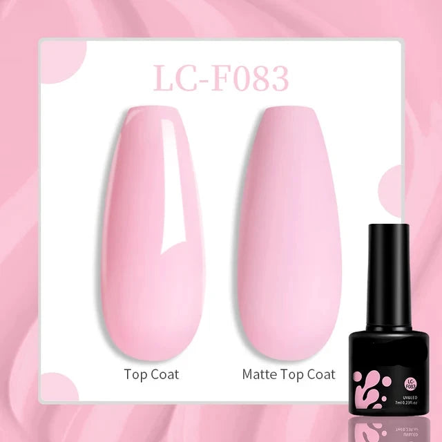Esmalte de uñas en gel de 129 colores y 7 ml: barniz de manicura semipermanente con curado LED/UV