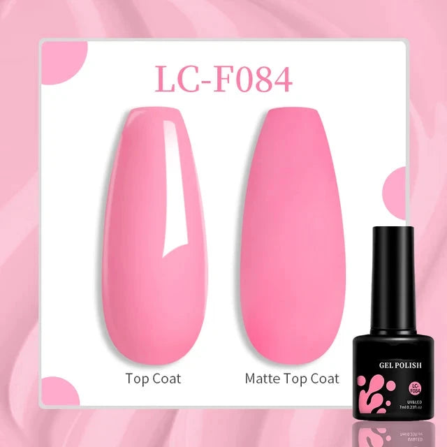 Esmalte de uñas en gel de 129 colores y 7 ml: barniz de manicura semipermanente con curado LED/UV