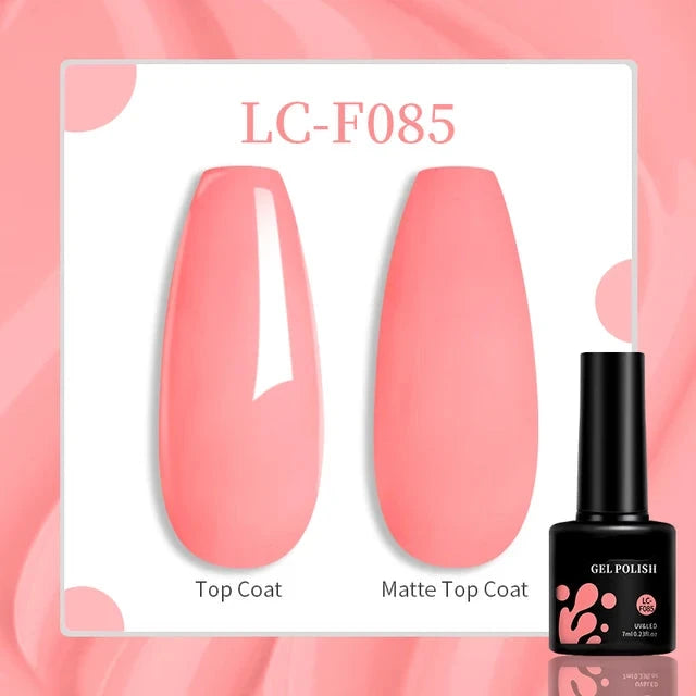 Esmalte de uñas en gel de 129 colores y 7 ml: barniz de manicura semipermanente con curado LED/UV