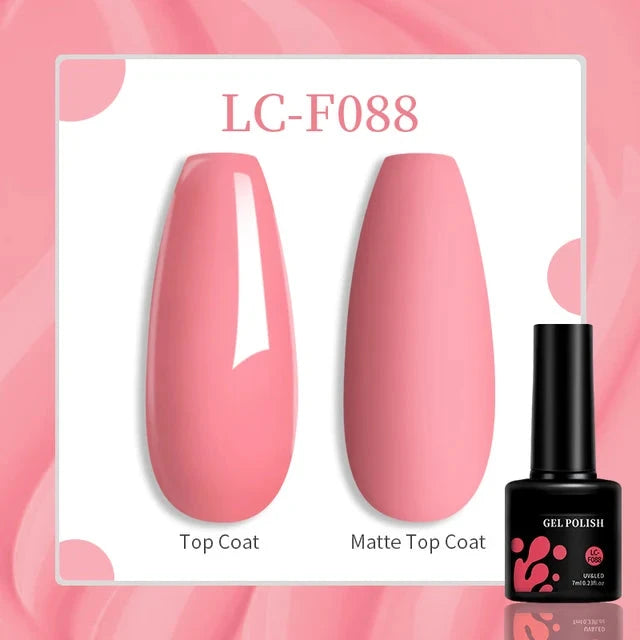 Esmalte de uñas en gel de 129 colores y 7 ml: barniz de manicura semipermanente con curado LED/UV