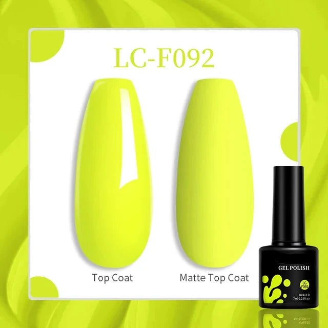 Esmalte de uñas en gel de 129 colores y 7 ml: barniz de manicura semipermanente con curado LED/UV