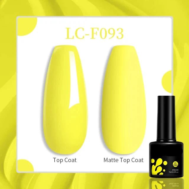 Esmalte de uñas en gel de 129 colores y 7 ml: barniz de manicura semipermanente con curado LED/UV