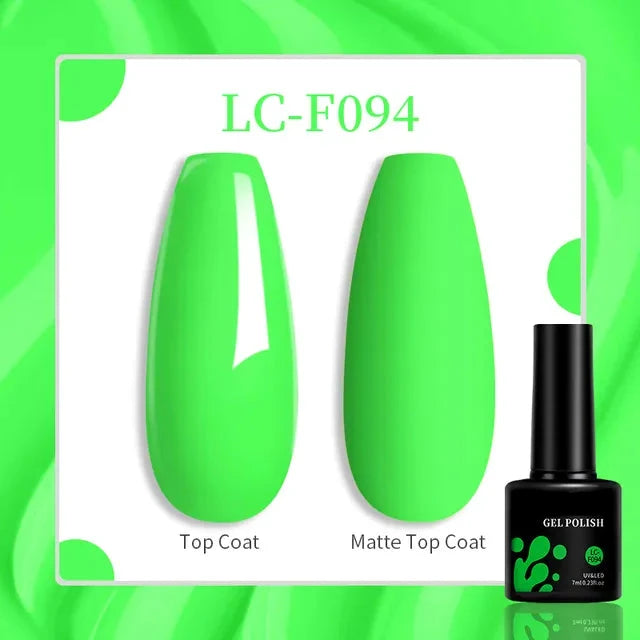 Esmalte de uñas en gel de 129 colores y 7 ml: barniz de manicura semipermanente con curado LED/UV