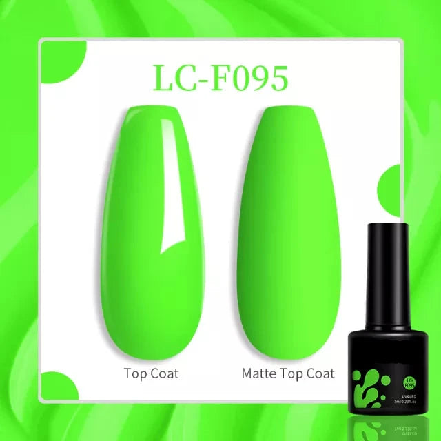 Esmalte de uñas en gel de 129 colores y 7 ml: barniz de manicura semipermanente con curado LED/UV