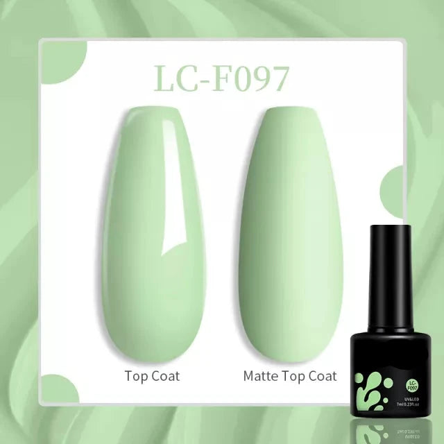 Esmalte de uñas en gel de 129 colores y 7 ml: barniz de manicura semipermanente con curado LED/UV
