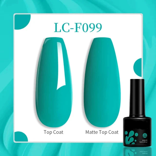 Esmalte de uñas en gel de 129 colores y 7 ml: barniz de manicura semipermanente con curado LED/UV