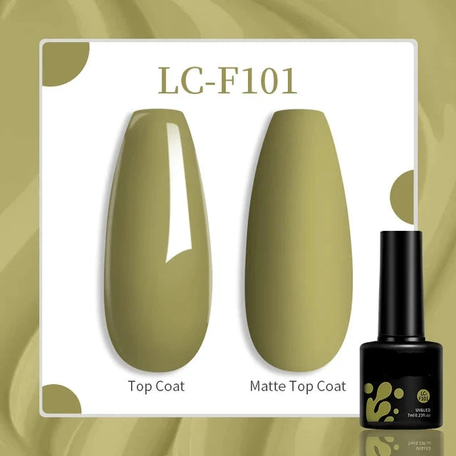 Esmalte de uñas en gel de 129 colores y 7 ml: barniz de manicura semipermanente con curado LED/UV