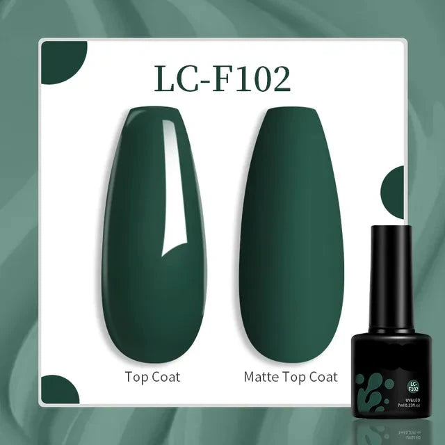 Esmalte de uñas en gel de 129 colores y 7 ml: barniz de manicura semipermanente con curado LED/UV