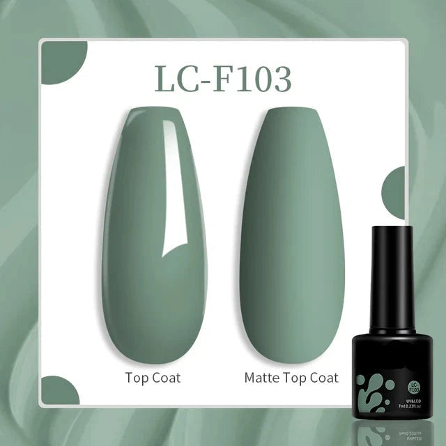 Esmalte de uñas en gel de 129 colores y 7 ml: barniz de manicura semipermanente con curado LED/UV