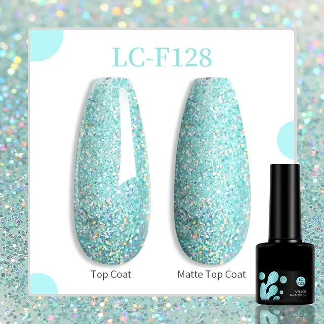 Esmalte de uñas en gel de 129 colores y 7 ml: barniz de manicura semipermanente con curado LED/UV