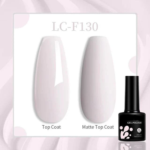 Esmalte de uñas en gel de 129 colores y 7 ml: barniz de manicura semipermanente con curado LED/UV