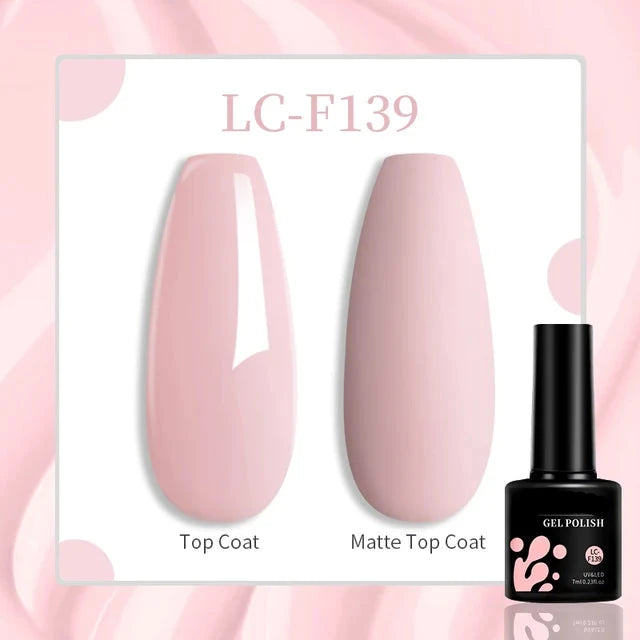 Esmalte de uñas en gel de 129 colores y 7 ml: barniz de manicura semipermanente con curado LED/UV