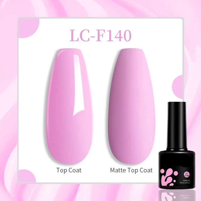 Esmalte de uñas en gel de 129 colores y 7 ml: barniz de manicura semipermanente con curado LED/UV