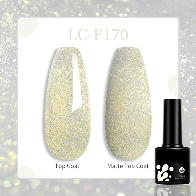 Esmalte de uñas en gel de 129 colores y 7 ml: barniz de manicura semipermanente con curado LED/UV