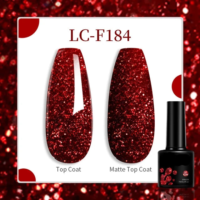 Esmalte de uñas en gel de 129 colores y 7 ml: barniz de manicura semipermanente con curado LED/UV