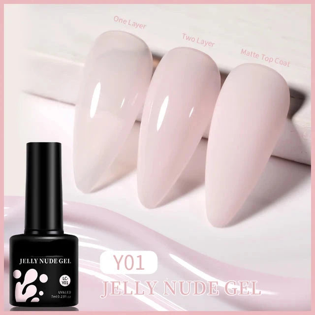 Esmalte de uñas en gel de 129 colores y 7 ml: barniz de manicura semipermanente con curado LED/UV