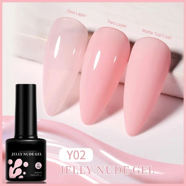 Esmalte de uñas en gel de 129 colores y 7 ml: barniz de manicura semipermanente con curado LED/UV
