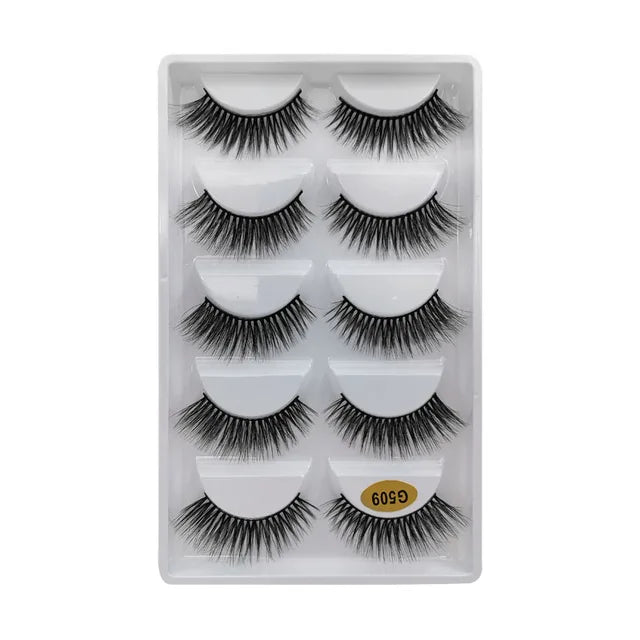 Pestañas postizas 3D Mink Pestañas naturales Pestañas postizas dramáticas NP