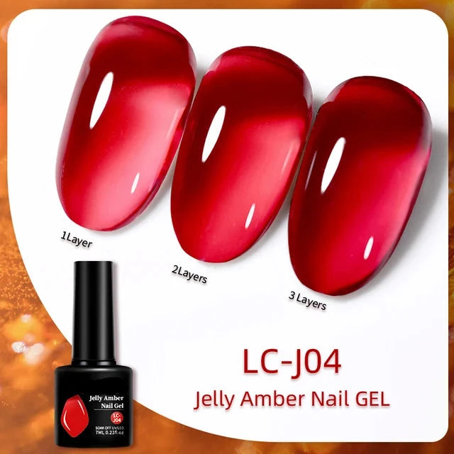 Esmalte de uñas en gel de 129 colores y 7 ml: barniz de manicura semipermanente con curado LED/UV
