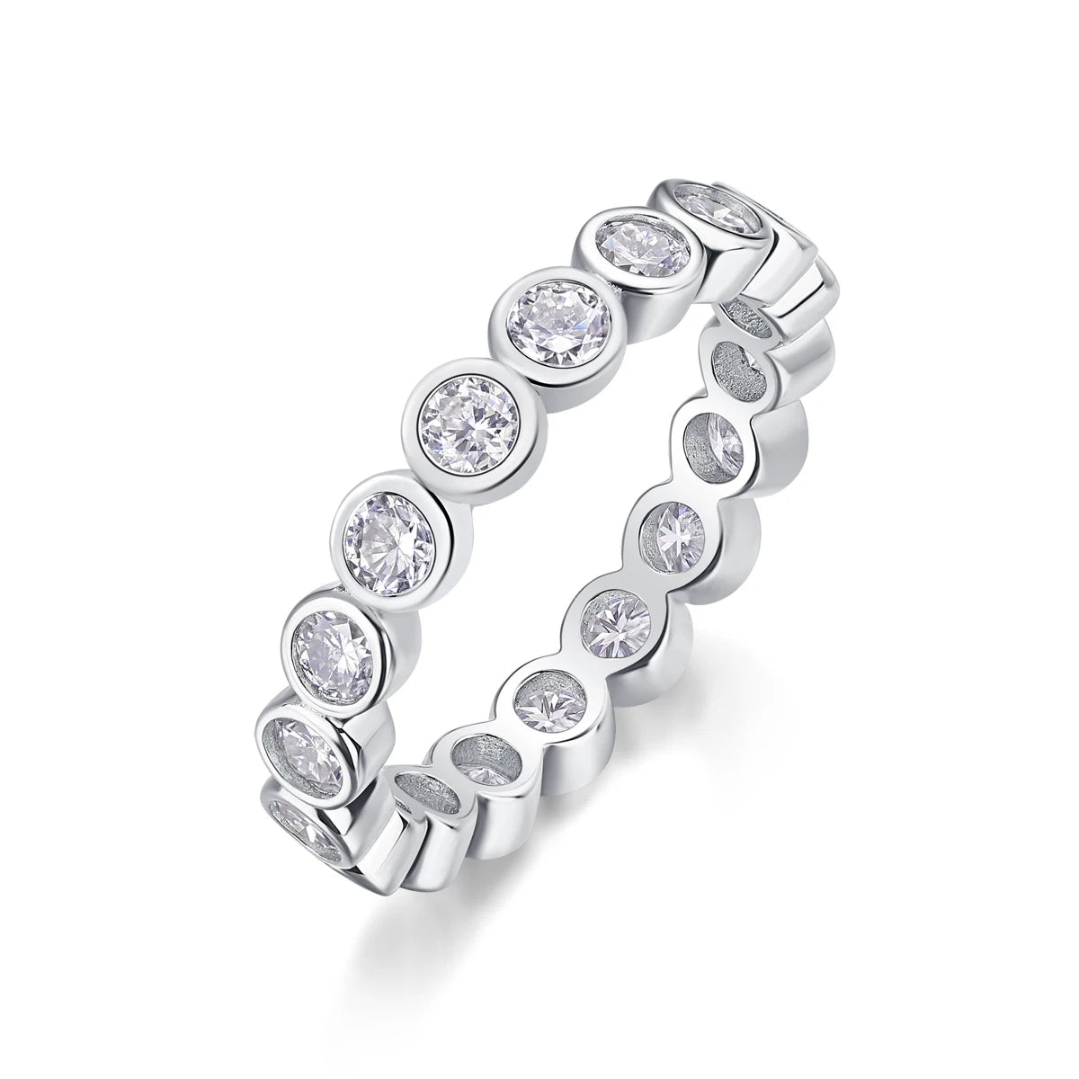 3mm 0.1ct Moissanite Luxury Ring in S925 Sterling Silver – Timeless Elegance