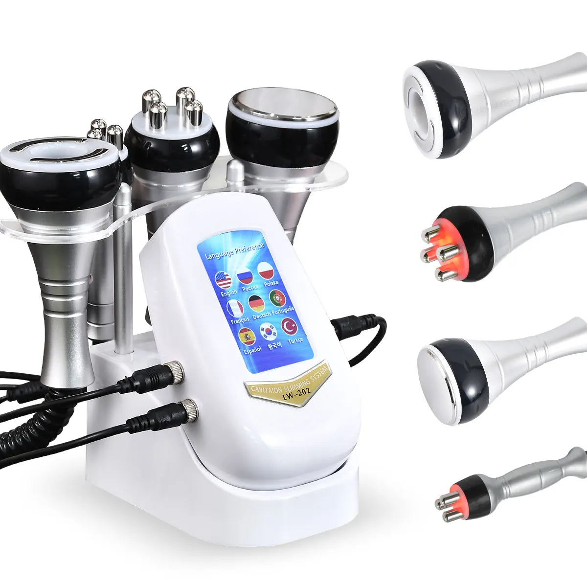 4-in-1 Cavitation Machine | 40K Ultrasound + Radiofrequency + Vacuum | Facial & Body Slimming and Firming