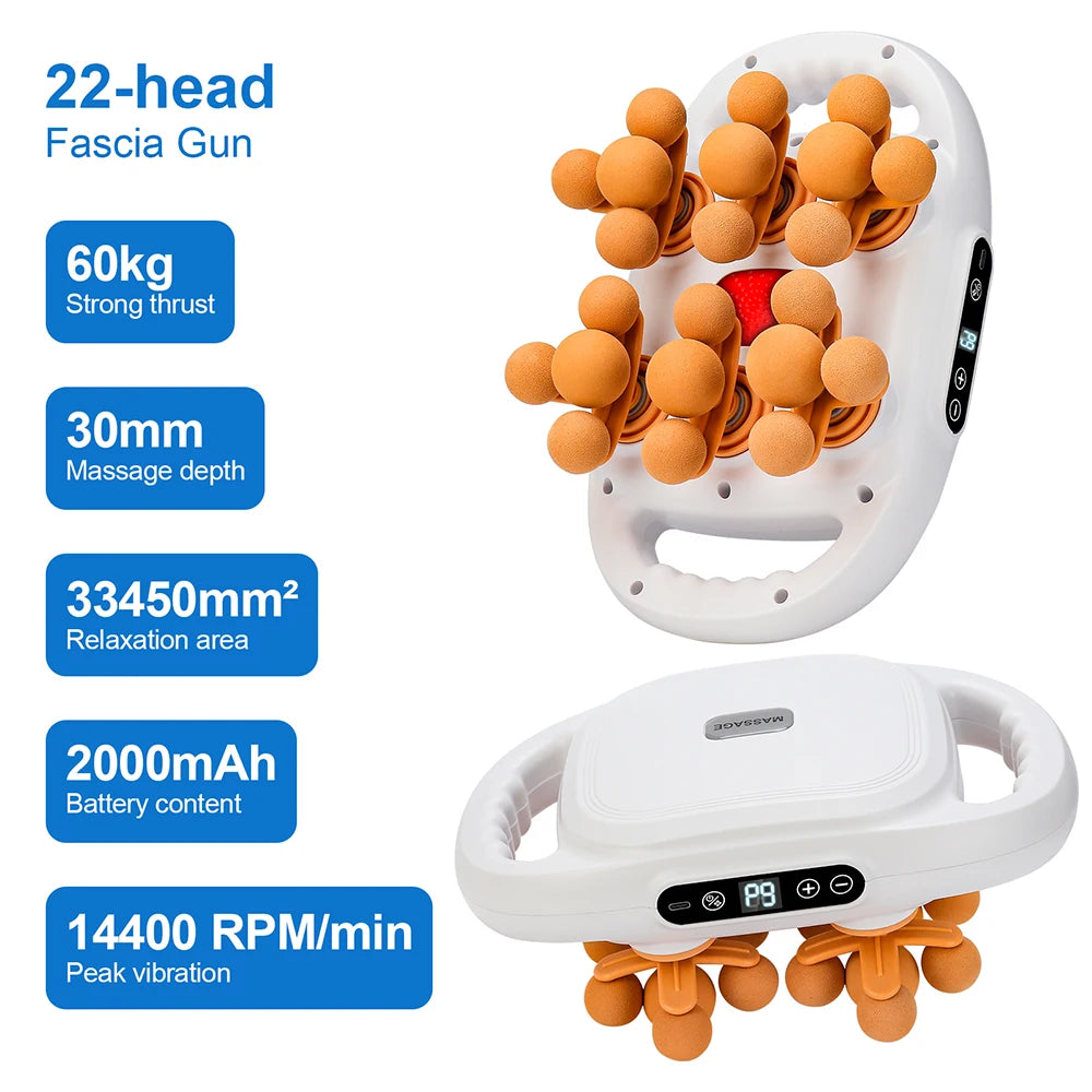 🏋️ High Frequency Body Massage Gun – 22, 24, 28, or 30 Head Options ✅ Deep, Professional Massage at Home