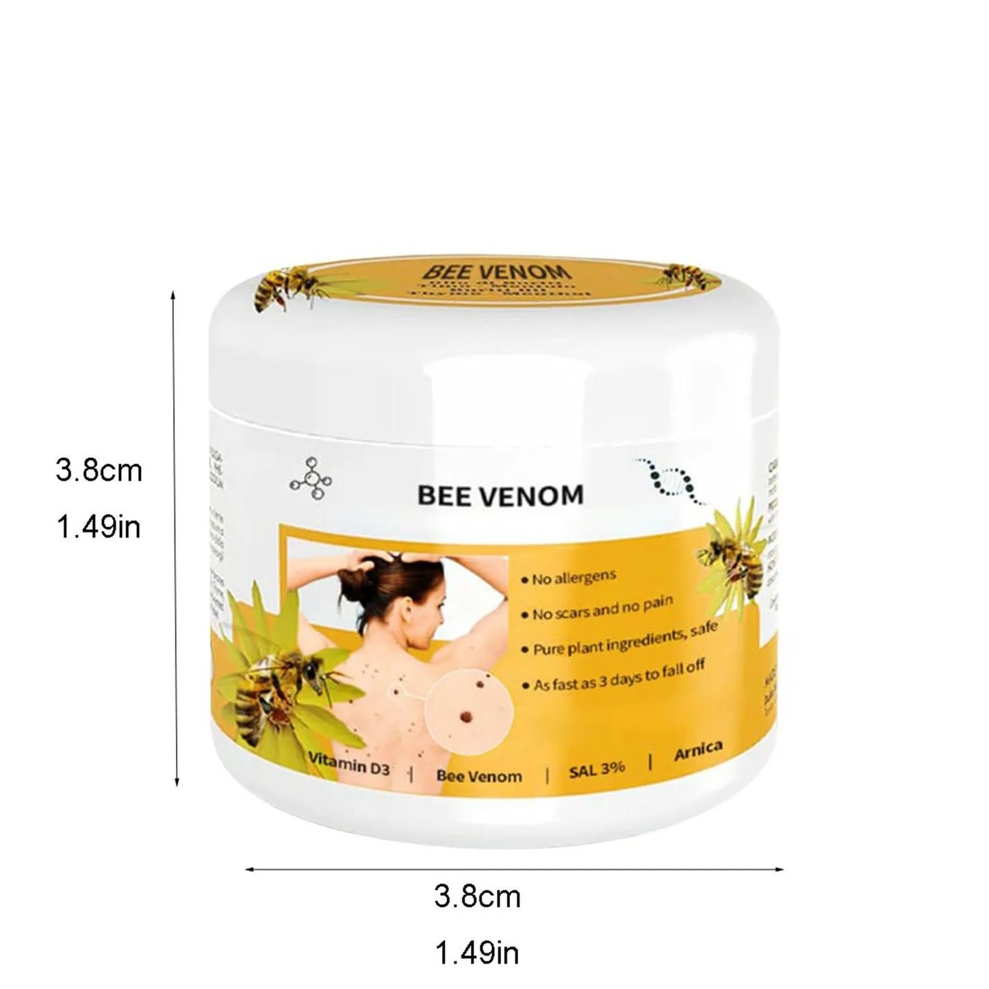 Crema de veneno de abeja Repara el enrojecimiento y la picazón de la piel de manos y pies Hidrata y suaviza