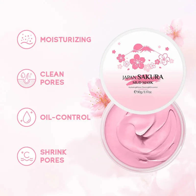 Sakura Volcanic Mud Mask - Deep Cleansing and Care for Oily Skin