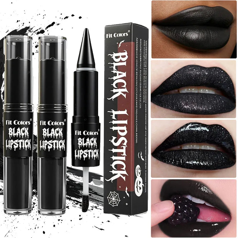 Black lip gloss and lip liner set by RAVEN KRONE, detail 1