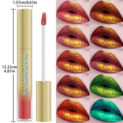 Gloss metalizado duocromo – cambio de color con purpurina, de mate a brillo, larga duración, 14 tonos