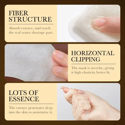 20-piece gold hyaluronic acid sheet masks by RAVEN KRONE, detail 5