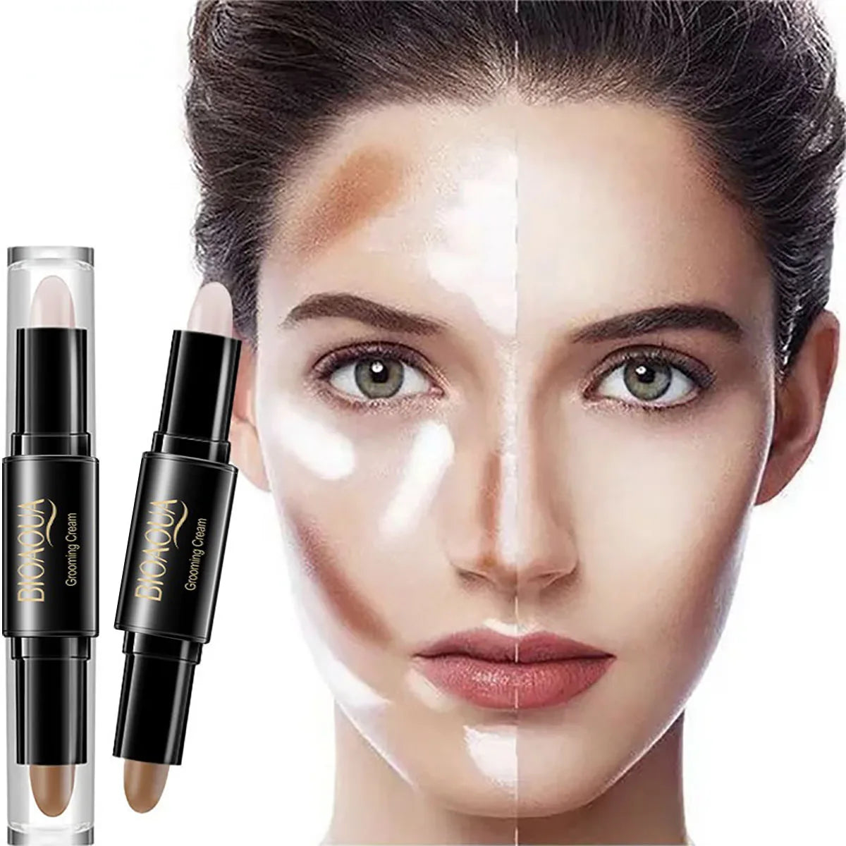 High Quality Professional Foundation - Facial Concealer and Contour Cream with Bronzer