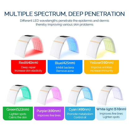 Face Body 7 Colors Large Light Bead LED Photon Machine Home Use High Energy LED Facial Mask PDT Machine Skin Care