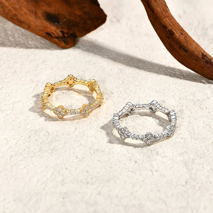 Anillo de moissanita Eternity para mujer – Joyería de boda y lujo de plata de ley 925 auténtica bañada en oro DVVS1