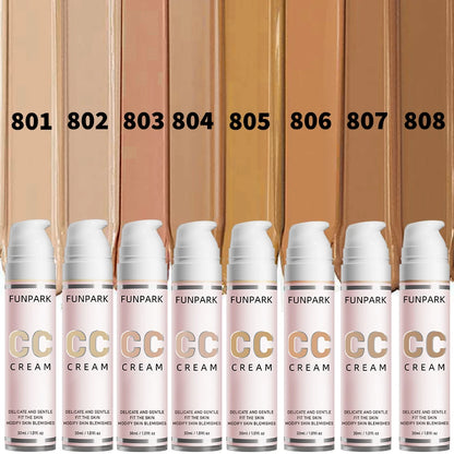 Colour Correcting CC Cream – Lightweight Coverage, Waterproof & Moisturising, 30 ml, 8 Shades