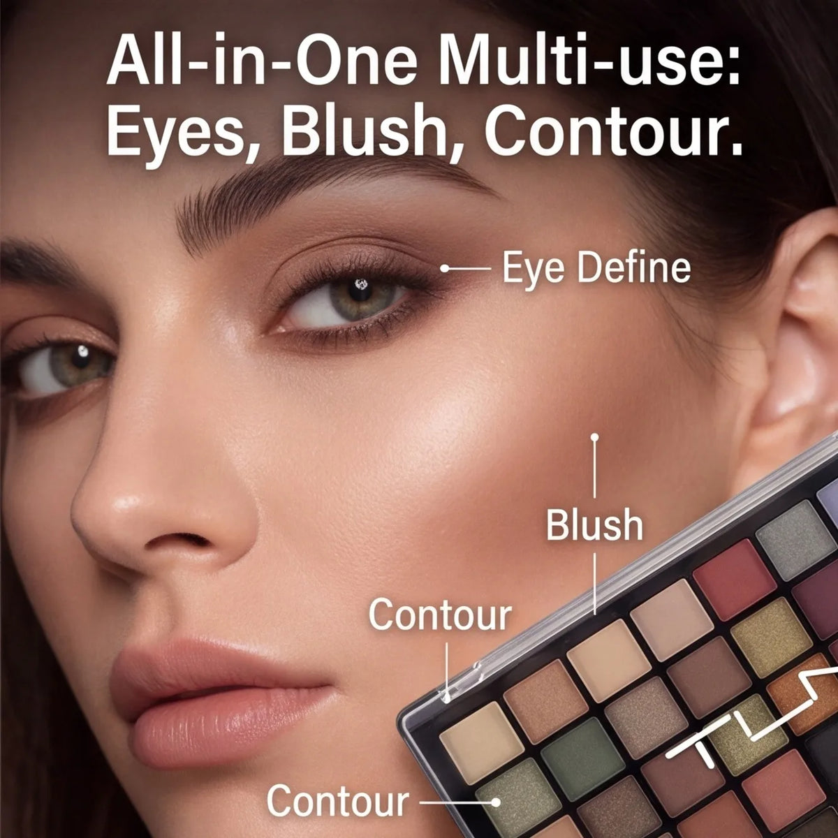 40-colour eyeshadow palette by RAVEN KRONE, detail 3