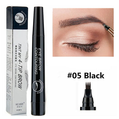 4 Point Eyebrow Pencil Waterproof Liquid Long Lasting.