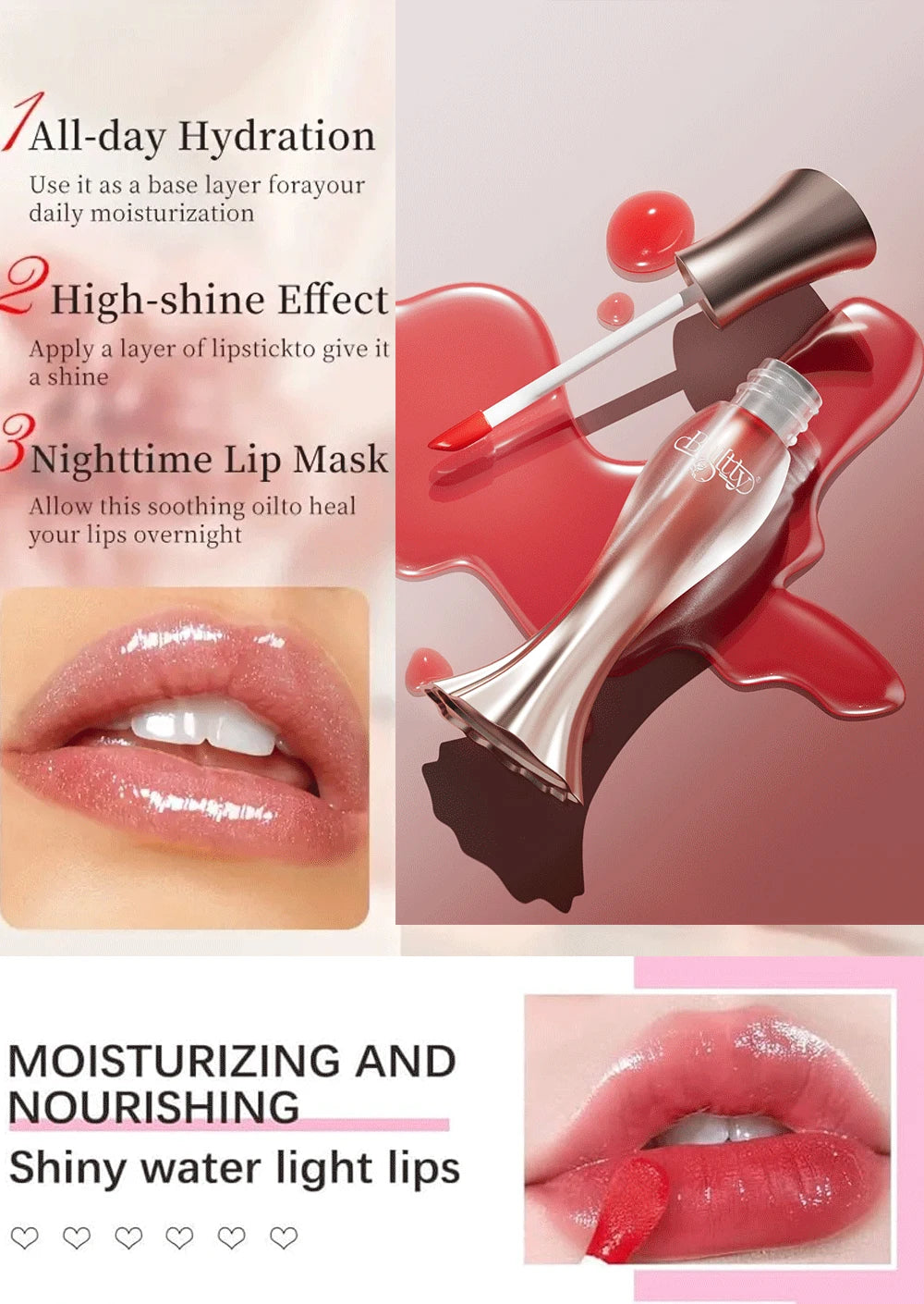 Professional Lip Plumper Full Plumping Lipstick Waterproof Long Lasting Voluminous Natural Plumper Gloss