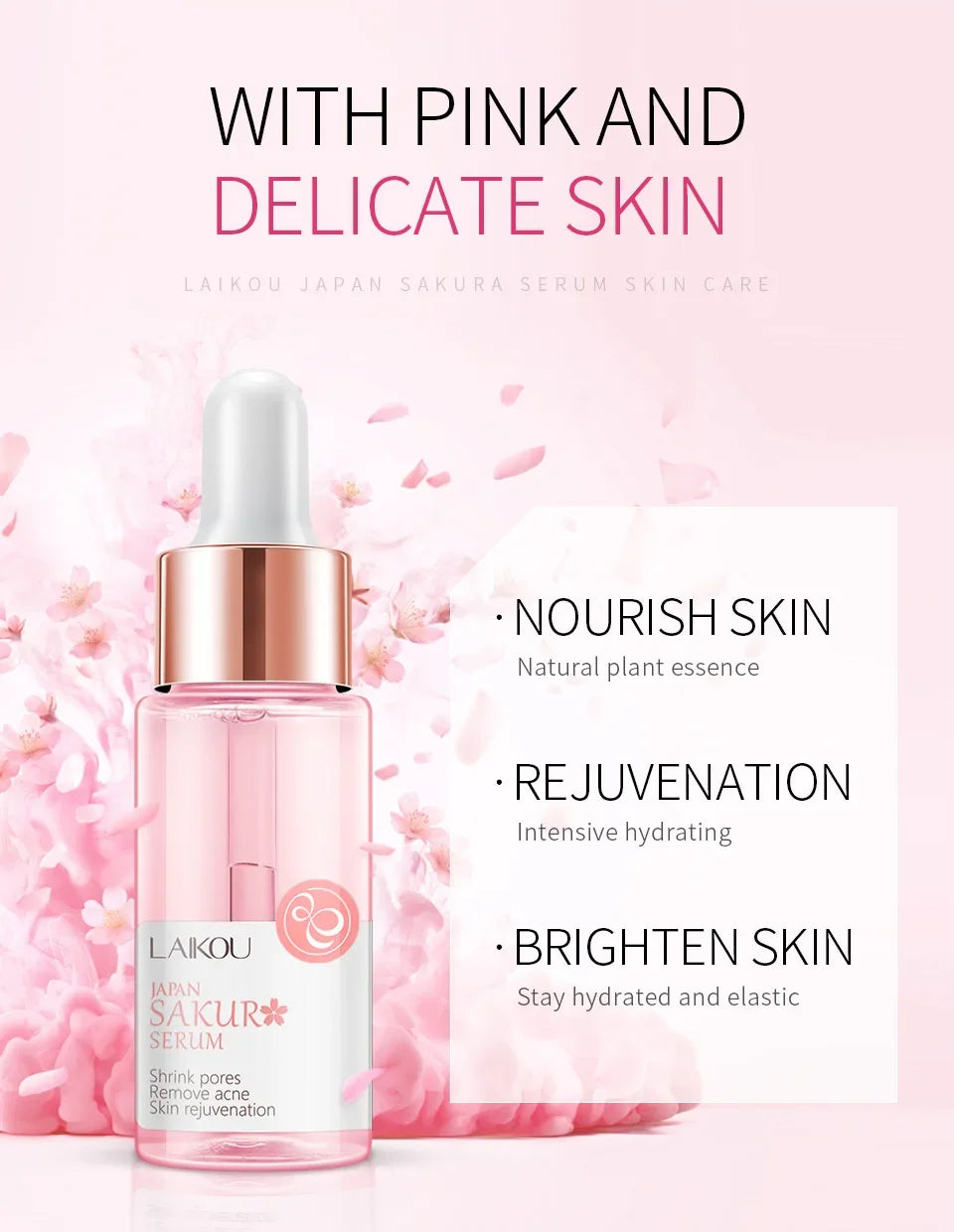 Serum Japan Sakura Essence Balance Grease Anti-Aging Hyaluronic Acid Pure Whitening Rejuvenation Skin Care Face Serum