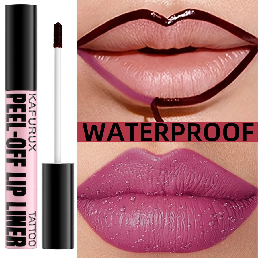 Peel-Off Lip Liner Stain – Long-Lasting Tint, Waterproof & Transfer-Proof, 7 Shades