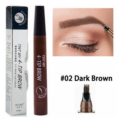 4 Point Eyebrow Pencil Waterproof Liquid Long Lasting.