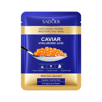 Caviar and Hyaluronic Acid Face Masks – Hydration, Firmness and Radiance (Pack of 5)