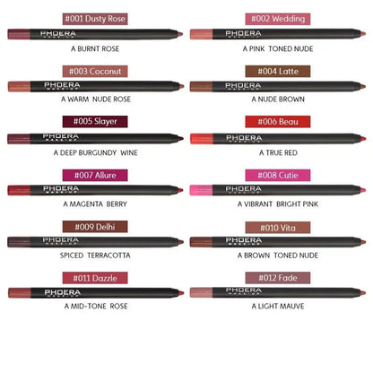 Waterproof Matte Lip Liner - 12 Color