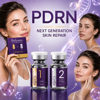 2-Step Korean Ampoule Kit – PDRN, NAD+, Collagen & Brightening, Powder + Solution, 6 Formulas